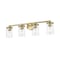 Z-Lite Thayer Vanity, 4-Light, 30.75 In.W x 5.75 In.L x 8.75 In.H, Luxe Gold/Clear 742-4V-LG - alternate 4